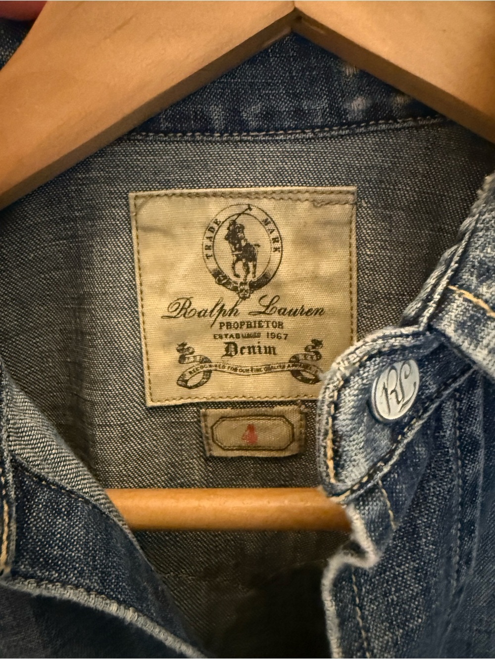 Ralph Lauren distressed western denim shirt - Picture 5 of 12